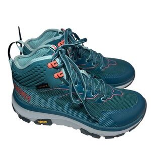Hoka One One Sky Toa Hiking Boots Shoes Trail Outdoor Vibram Sole Blue Size  6.5